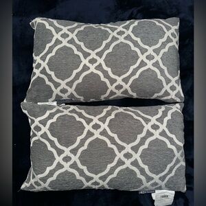 Set Of 2 425 South Charcoal Color Rectangle Pillows 14x24 Brand New With Tags
